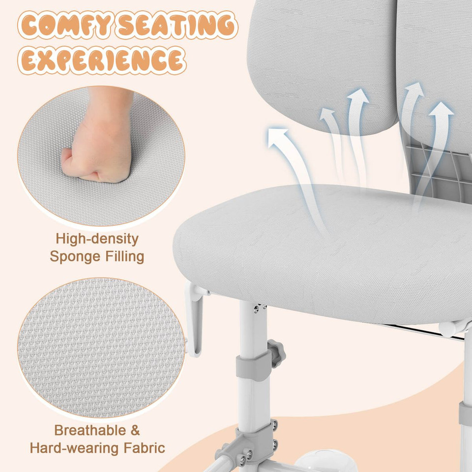 Kids' Study Chair with Adjustable Double Backrest product image