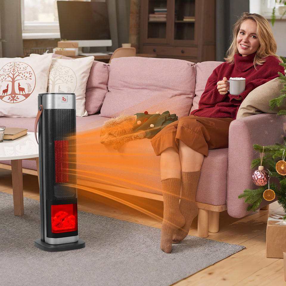 1500W Ceramic Tower Ocillating Space Heater product image