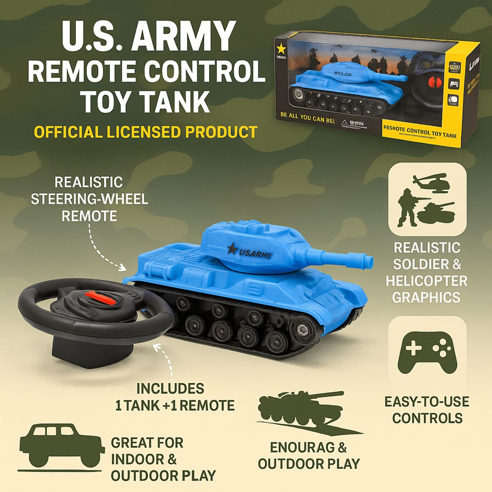 U.S. Army Remote Control Toy Tank product image