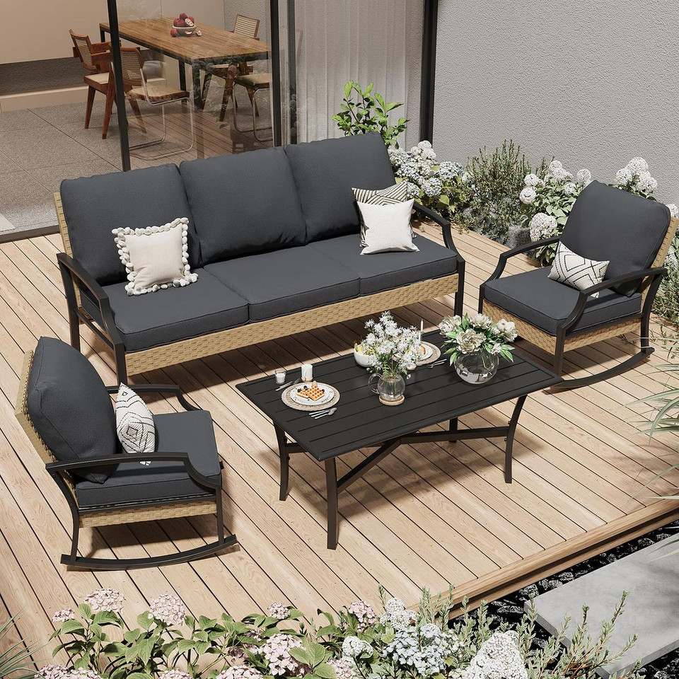 Outdoor Patio Furniture Set with Rocking Chair product image