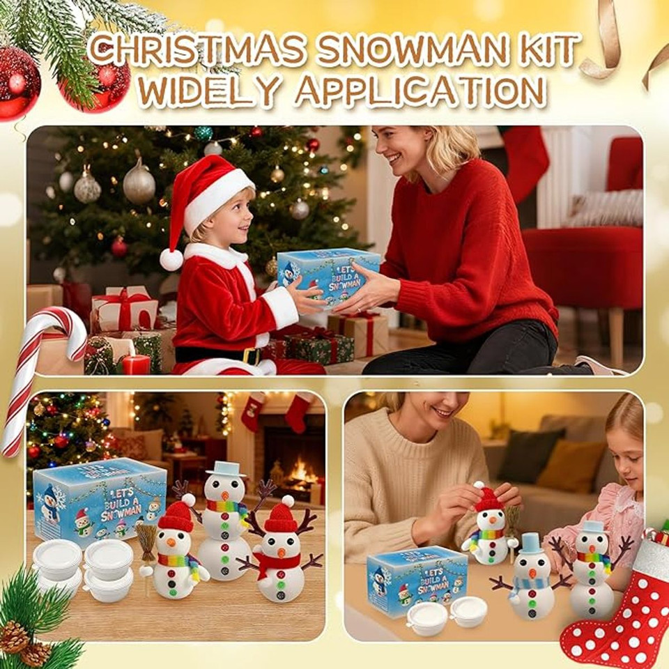 DIY Christmas Craft Clay Snowman Kit (267 Pieces) product image