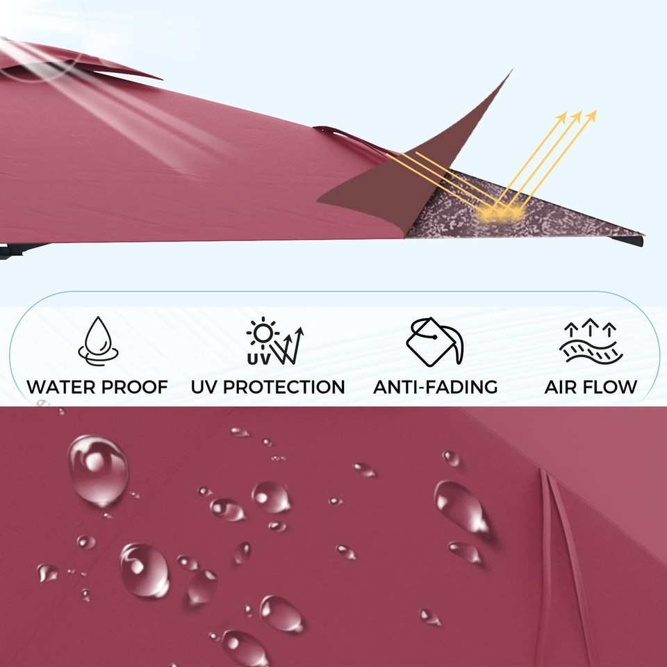 9FT Wall Mounted Outdoor Patio Umbrella product image