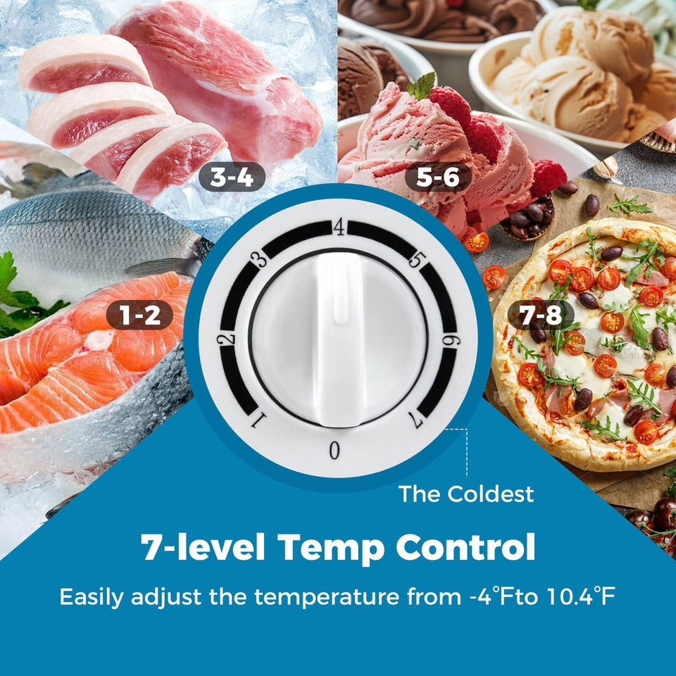 5 Cu.Ft Compact Chest Freezer with Adjustable Temperature  product image