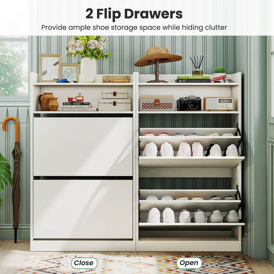 Shoe Storage Cabinet  with 2 Flip Drawers  product image