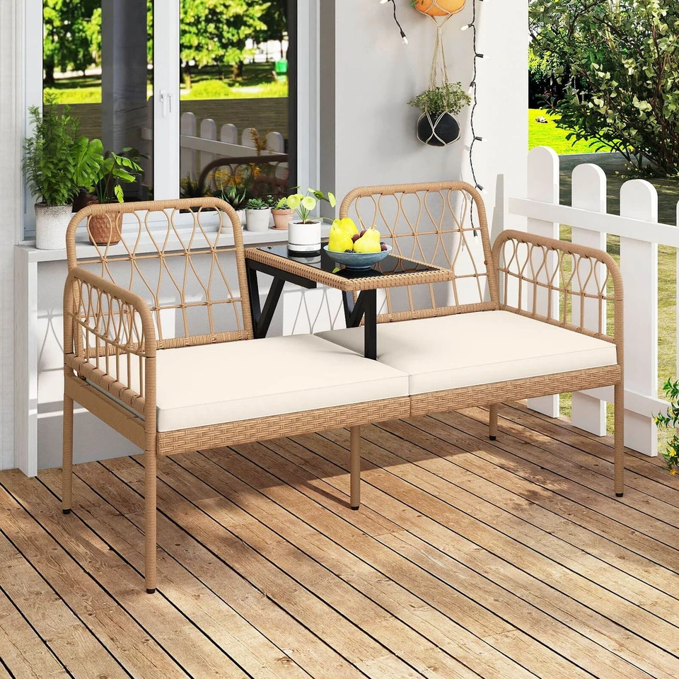 Outdoor Loveseat with Built-In Coffee Table  product image