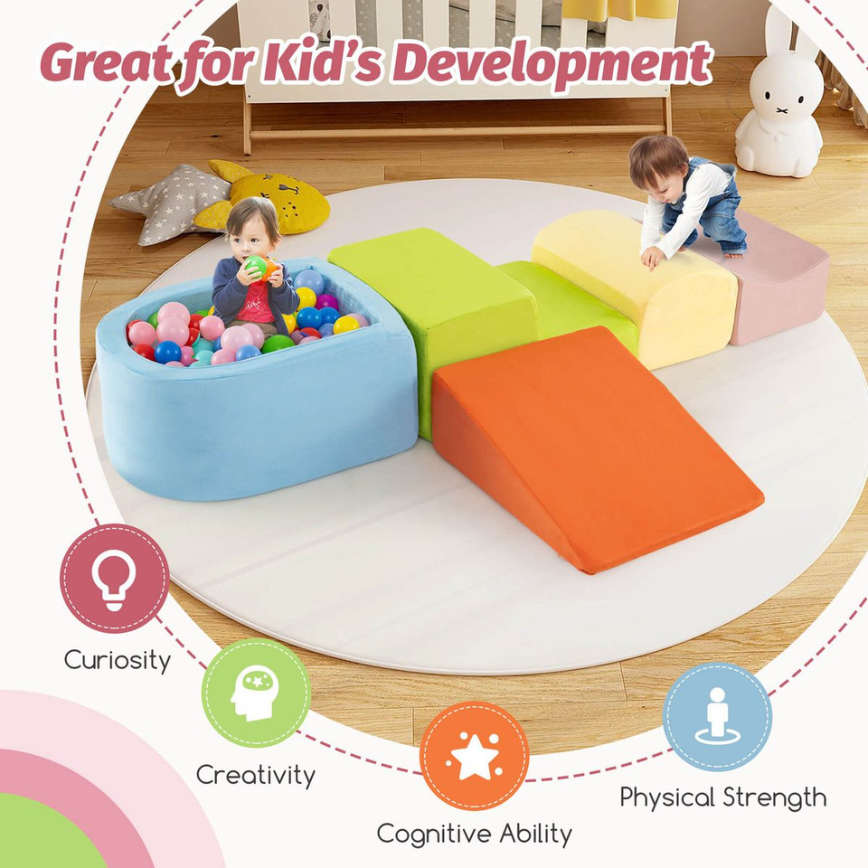 Kids' Climb and Crawl Play Set with Ball Pit (5-Pieces) product image