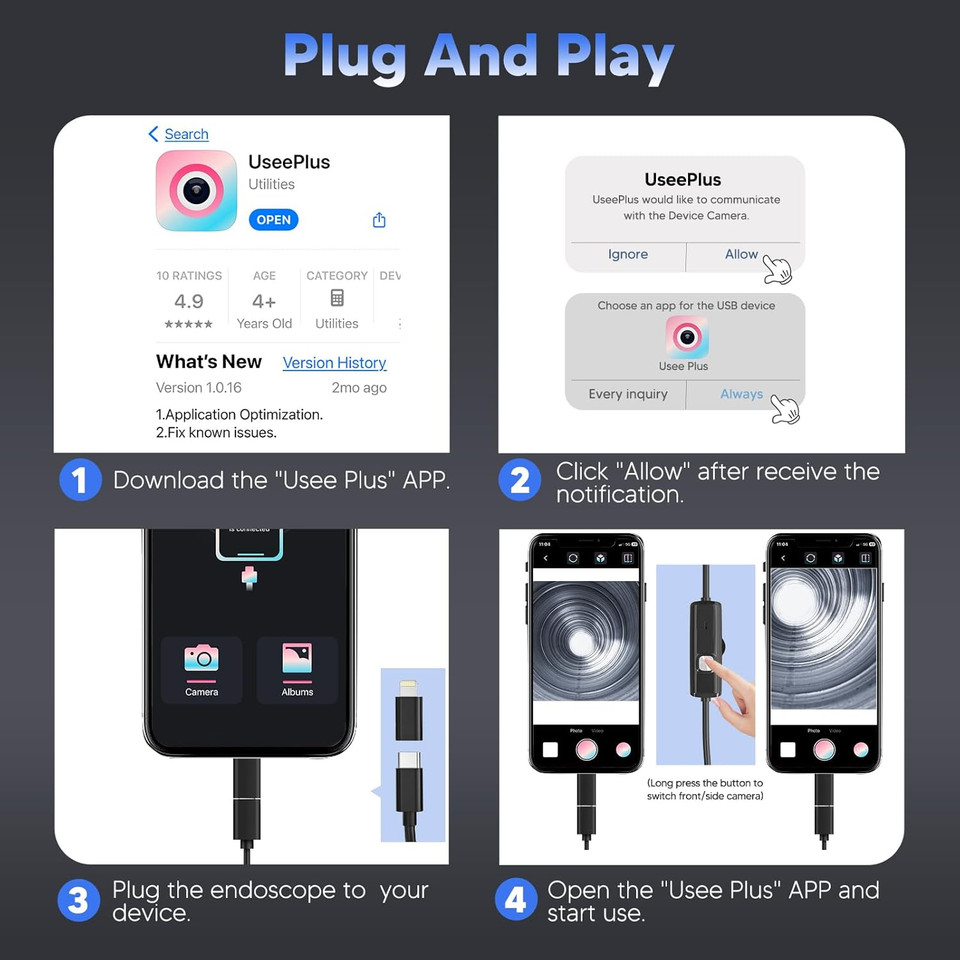 1920P HD Endoscope Camera with Light product image