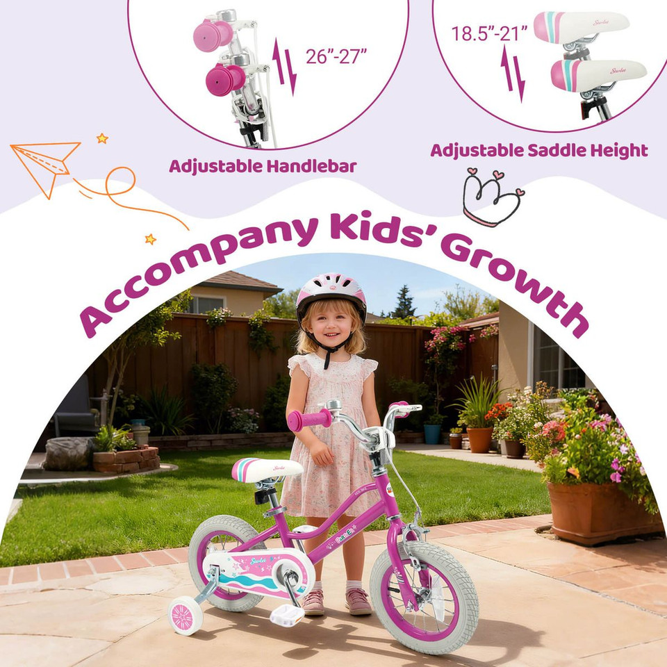 Kids Bicycle with Dual Brake System and Adjustable Handle product image