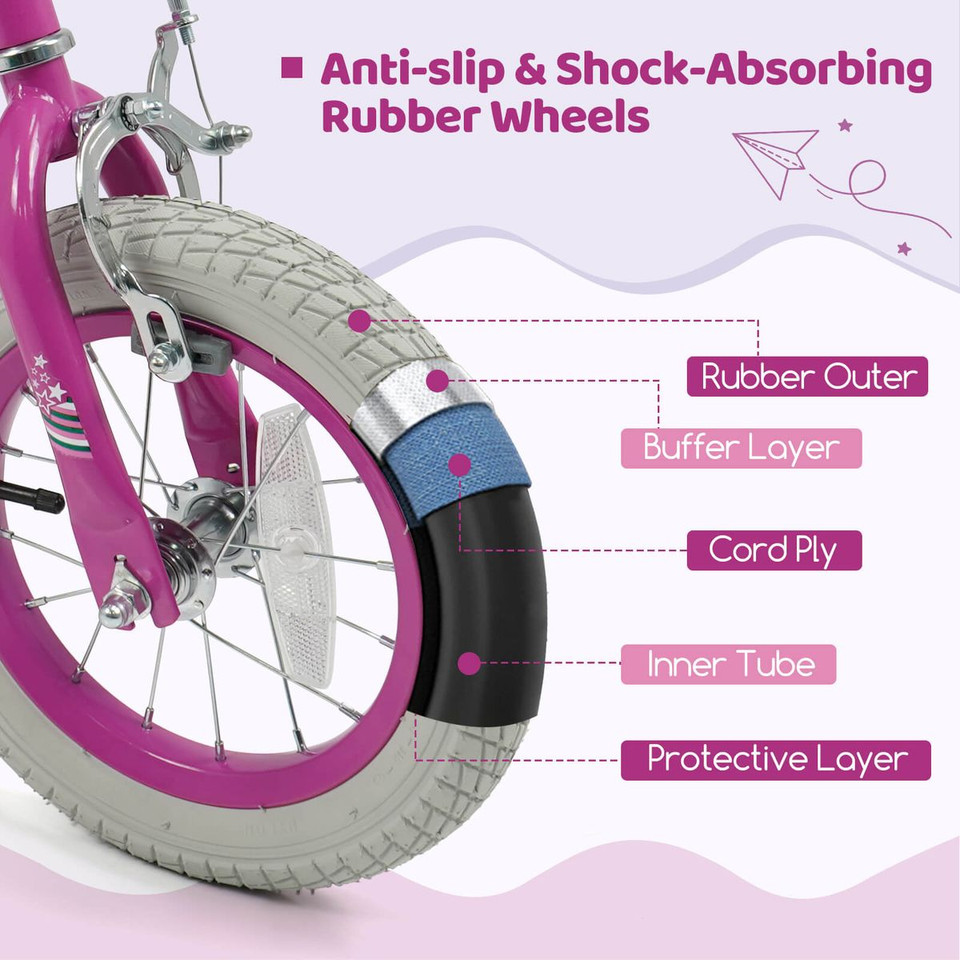 Kids Bicycle with Dual Brake System and Adjustable Handle product image