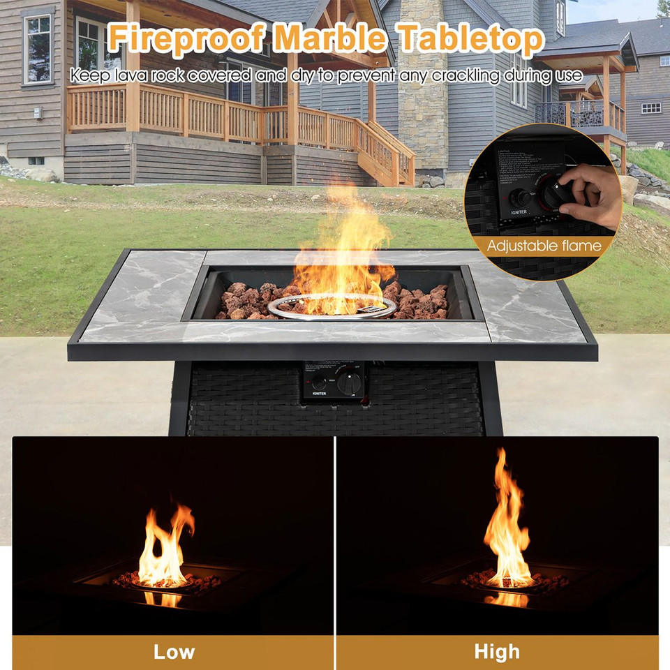 35'' Propane Gas Fire Pit Table  with Lava Rocks product image