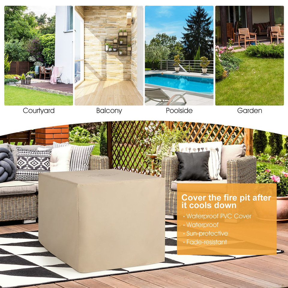 35'' Propane Gas Fire Pit Table  with Lava Rocks product image