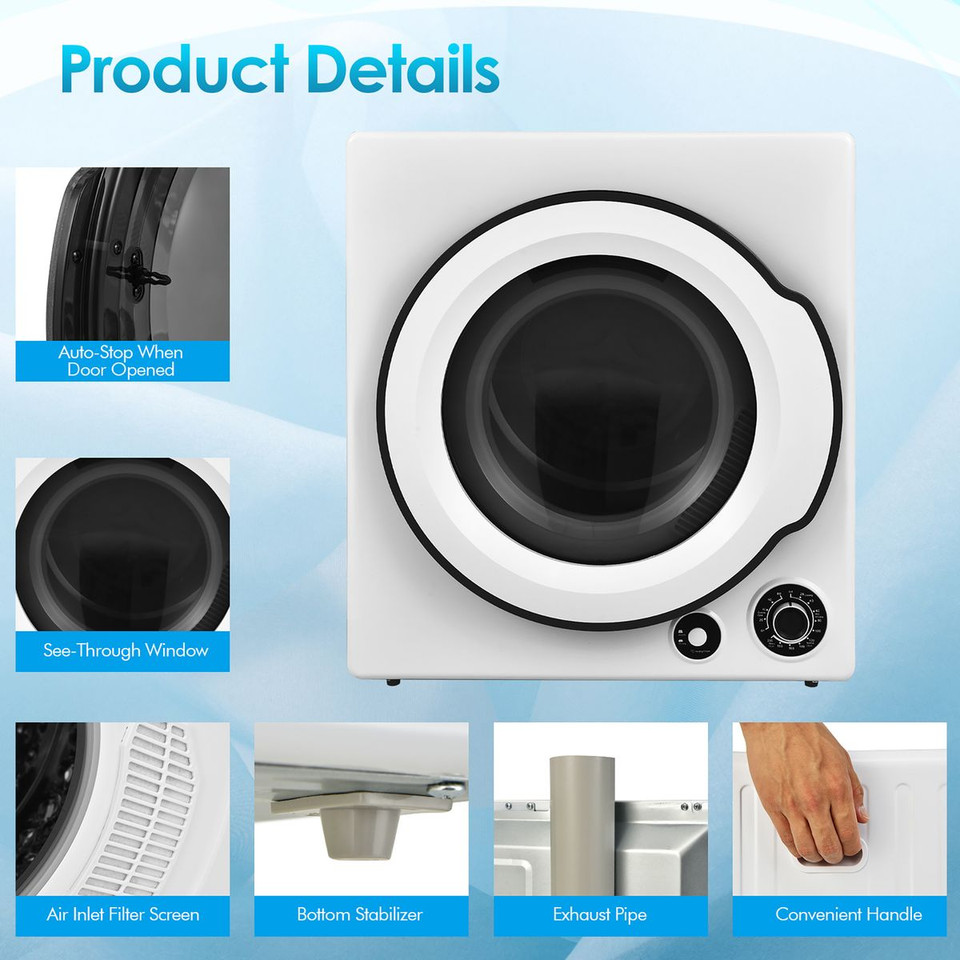 1350W Electric Compact Laundry Dryer product image