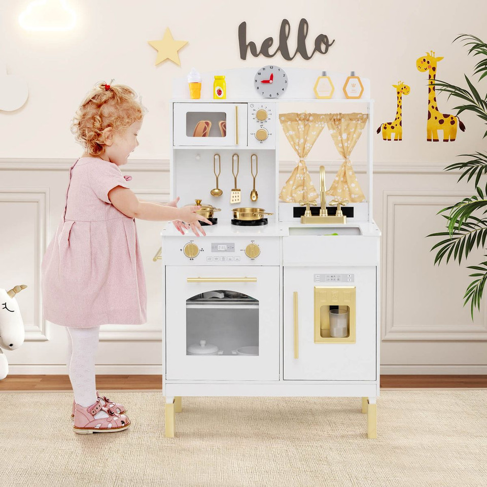 Play Kitchen wit Adjustable Height and Cookware Accessories product image