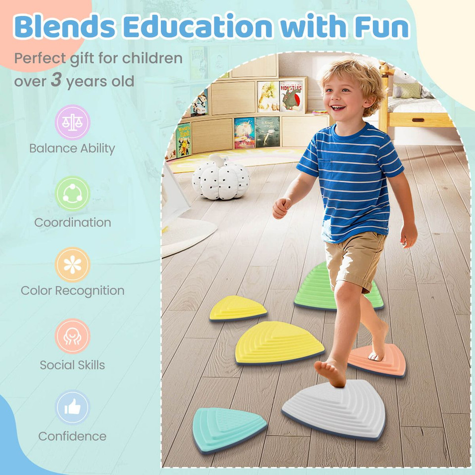 Non-Slip Balance Stones with Storage Bag (Set of 6) product image
