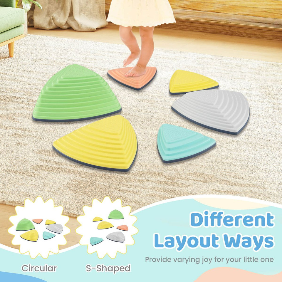 Non-Slip Balance Stones with Storage Bag (Set of 6) product image