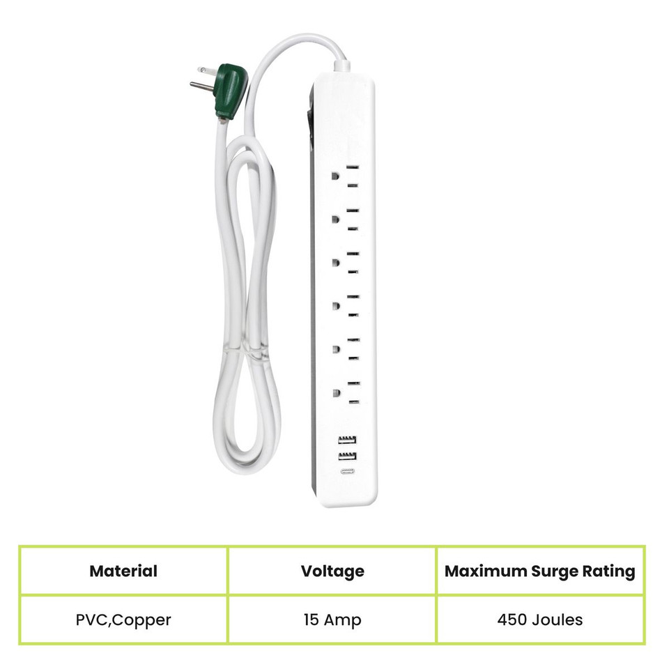 6-FT Cord Surge Protector product image