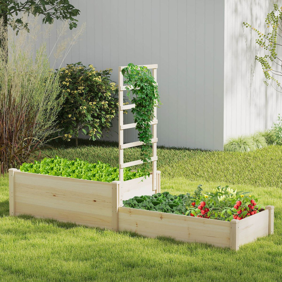 87" Raised Garden Bed with Trellis  product image