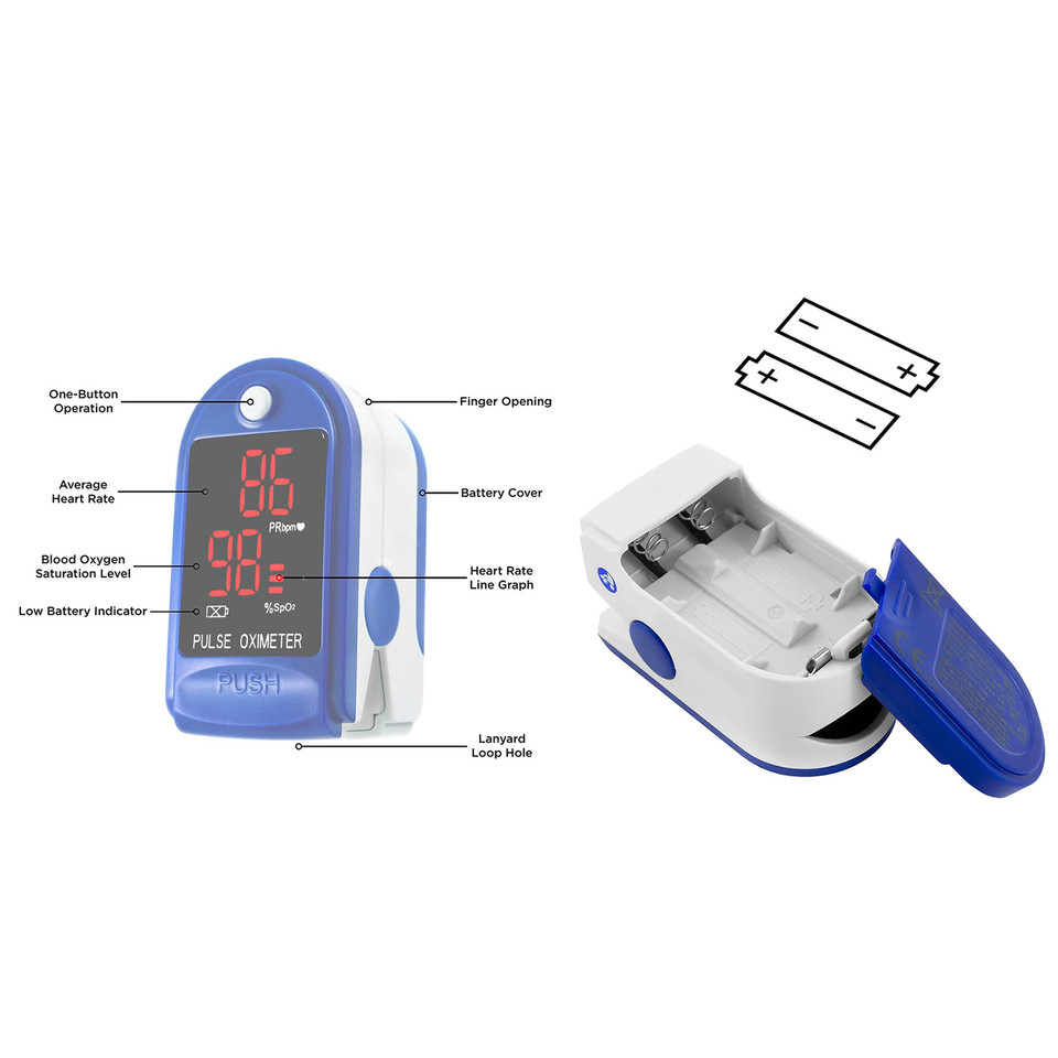 Portable Fingertip Pulse Oxygen Monitor (2-Pack) product image