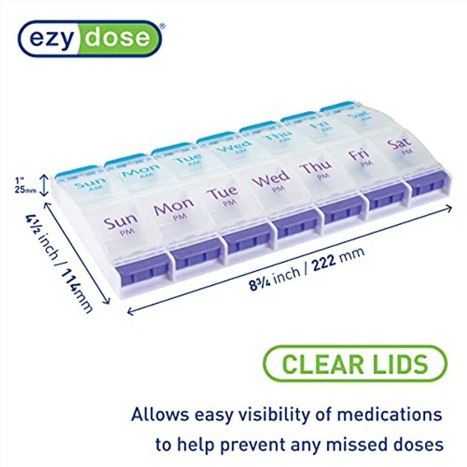 Ezy Dose Push Button 7-Day Pill Case AM/PM product image