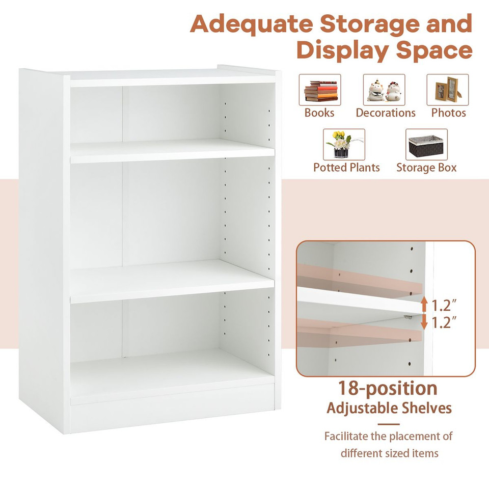 3-Tier Multipurpose Cabinet with Adjustable Shelves product image