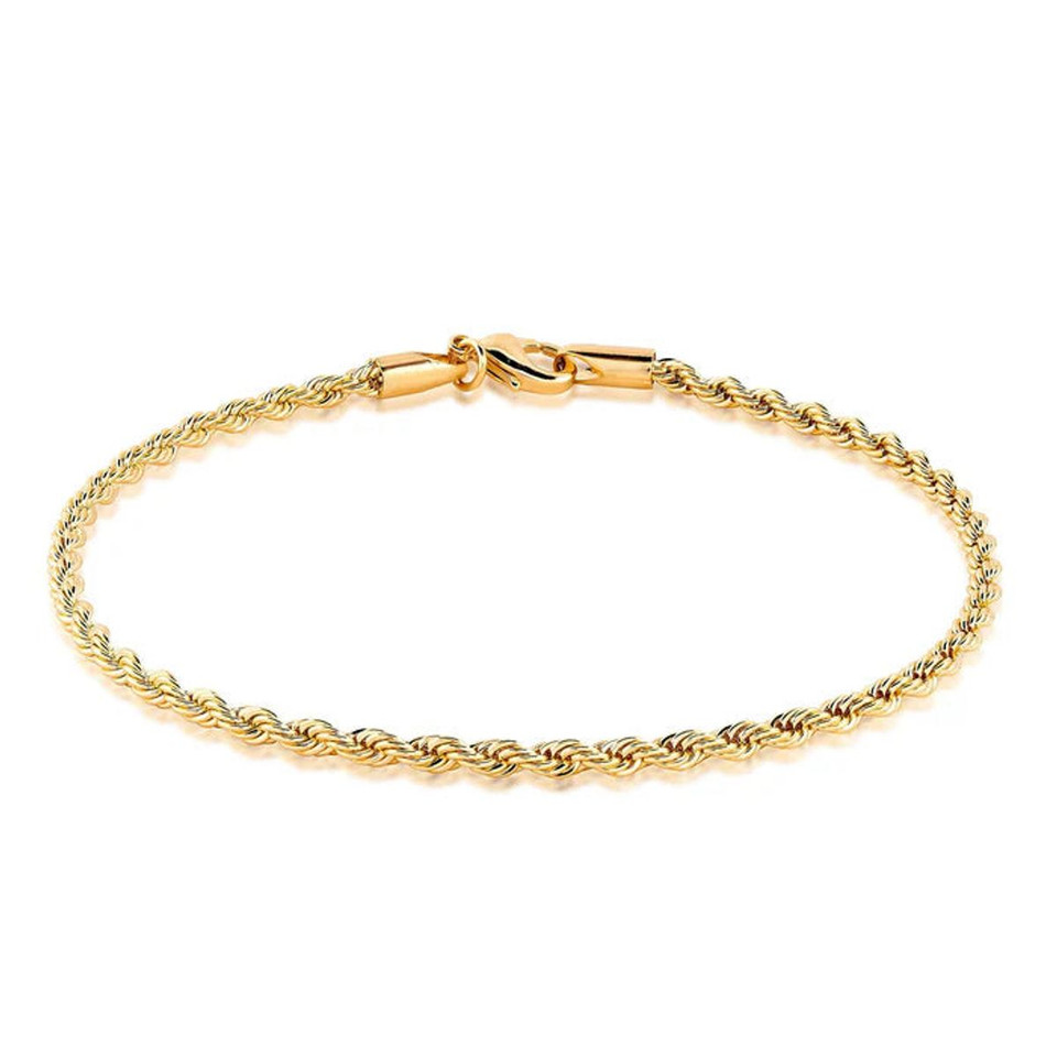 18k Gold Plated Braided Rope Anklet product image