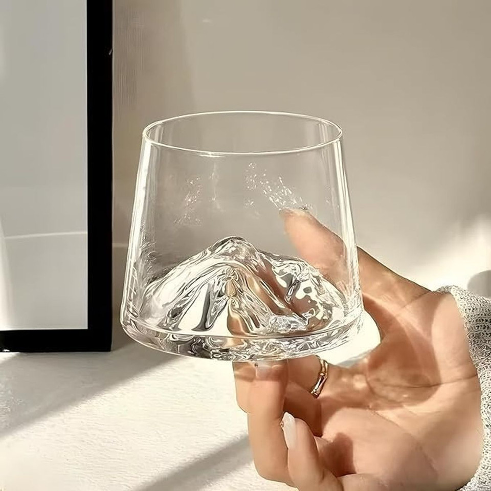 Whiskey Glasses with Sculpted Mountain Base (4-Pack) product image