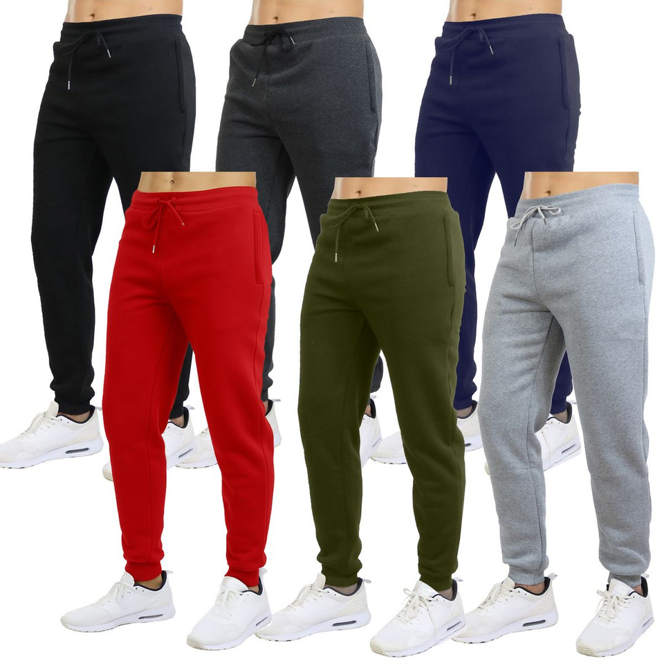 Men's Slim Fit Fleece Jogger Sweatpants (3-Pack) product image