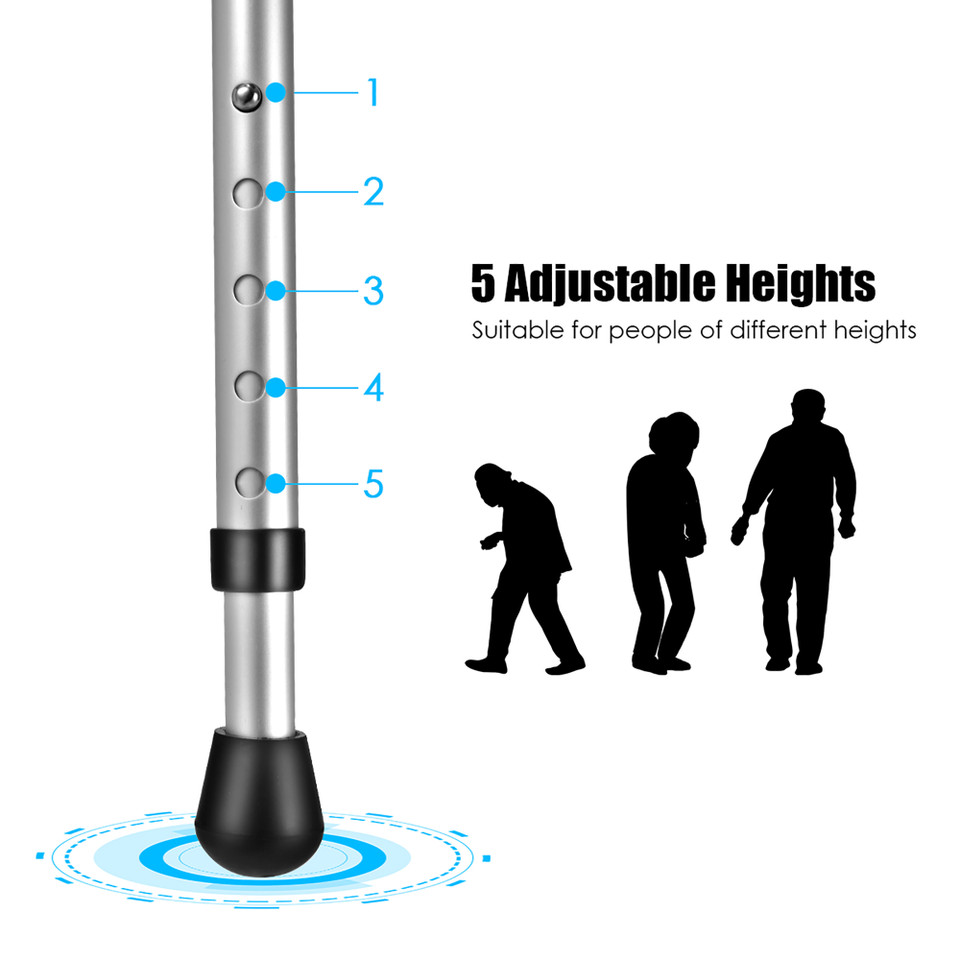 Lightweight Adjustable Folding Cane Seat with Light product image