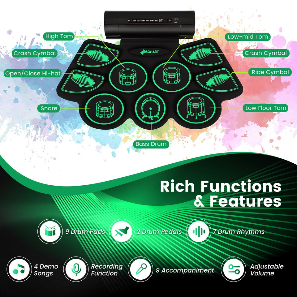 9 Pad Electronic Drum Set  product image