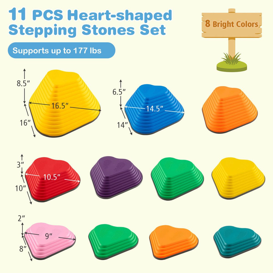 11-Piece Kids Stackable Stepping Stones  product image