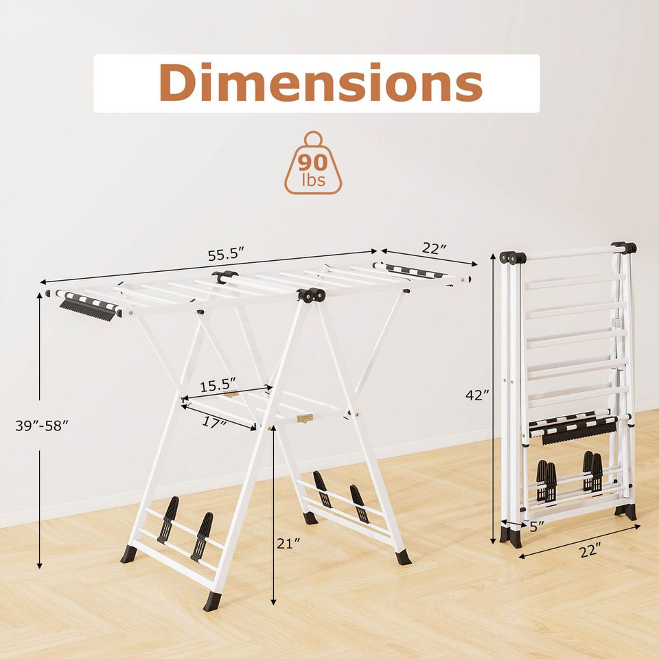 Foldable Metal Laundry Drying Rack product image