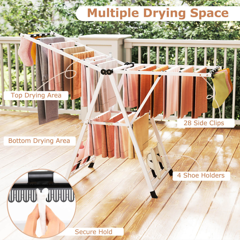 Foldable Metal Laundry Drying Rack product image