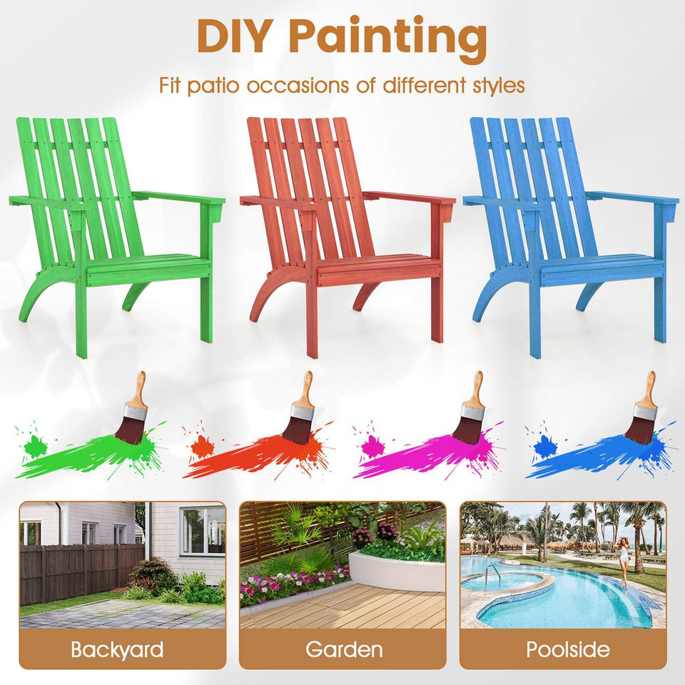 Patio Adirondack Chair with 100° Reclined Backrest product image