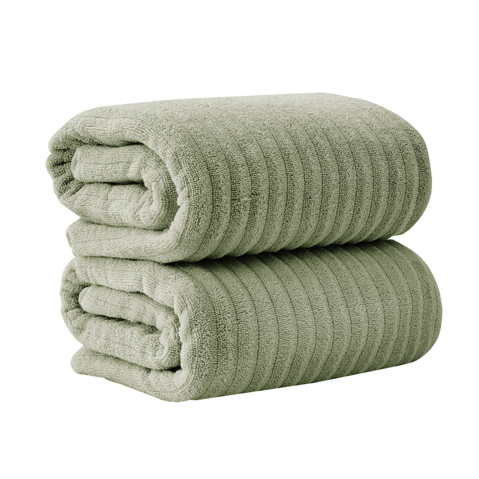 Ribbed Cotton Bath Towels (2, 4 or 6- Pack) product image
