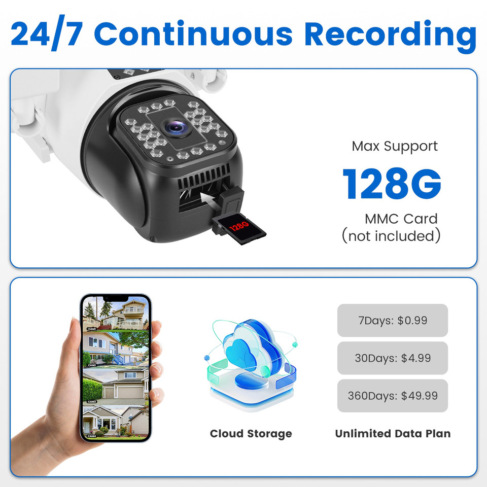 1080P 4‑Lens Wi-Fi Security Camera product image