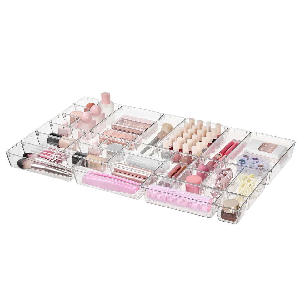 Clear Plastic Drawer Organizer Set (25 pieces) product image