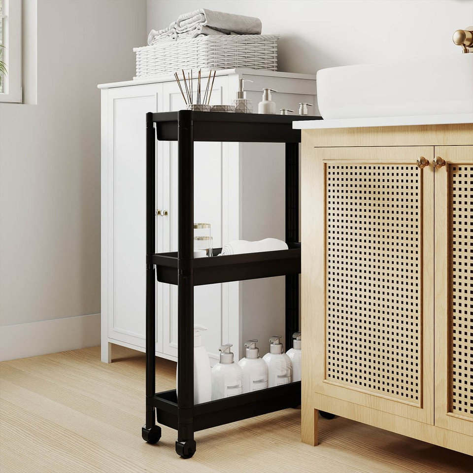 3-Tier Slim Rolling Storage Cart (2-Pack) product image