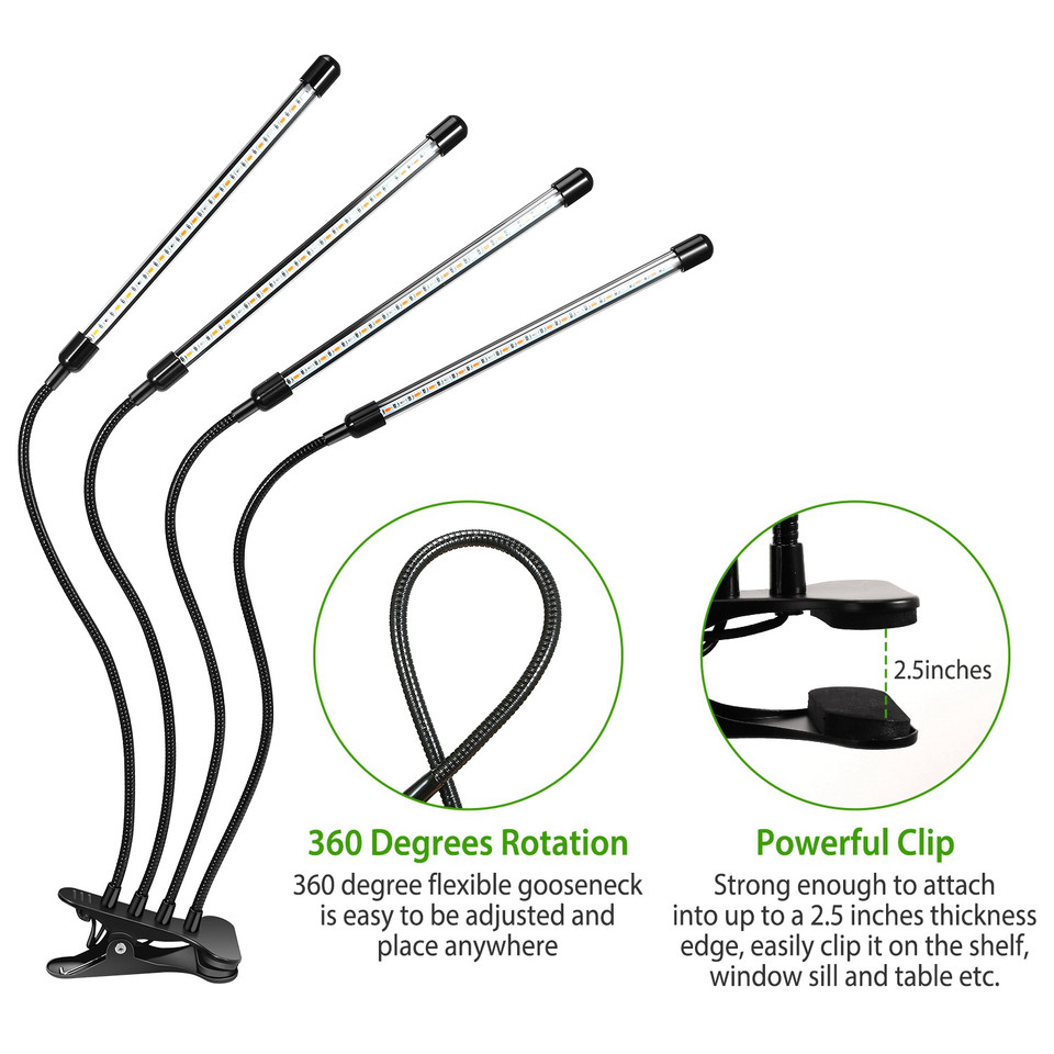 4-Head LED Grow Light with Stand product image