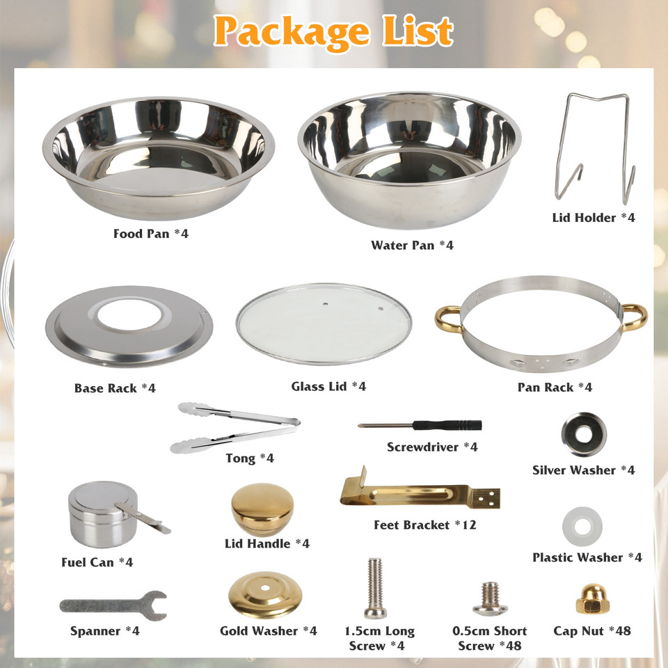 Chafing Dish Buffet Set (4-Pieces) product image