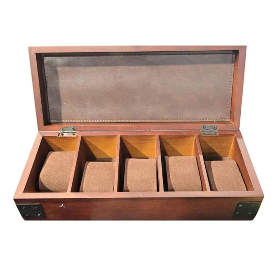 5-Slot Wood Watch Storage Box product image