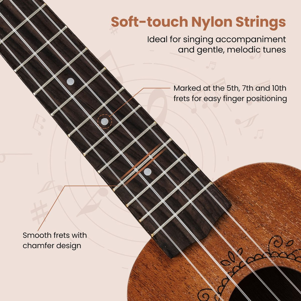 Soprano Mahogany Wooden Ukulele Set product image