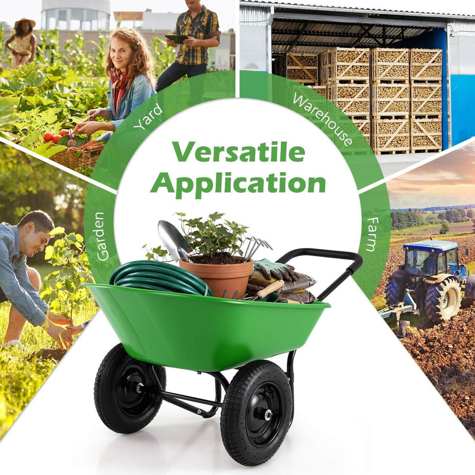 2-Tire Garden Wheelbarrow product image