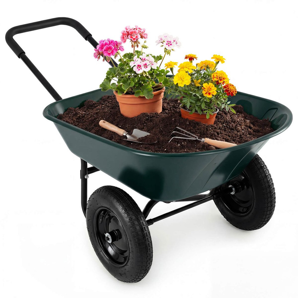 2-Tire Garden Wheelbarrow product image