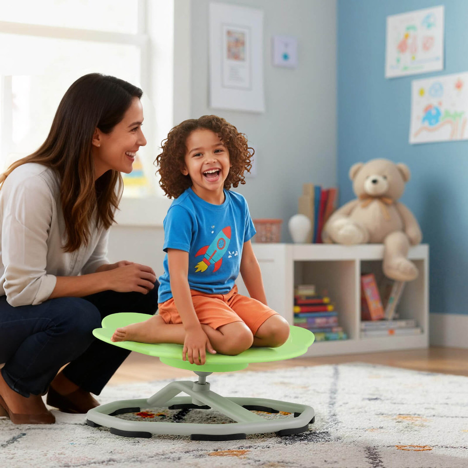 Kids Sensory Swivel Chair with Non-Slip Foot Pads product image