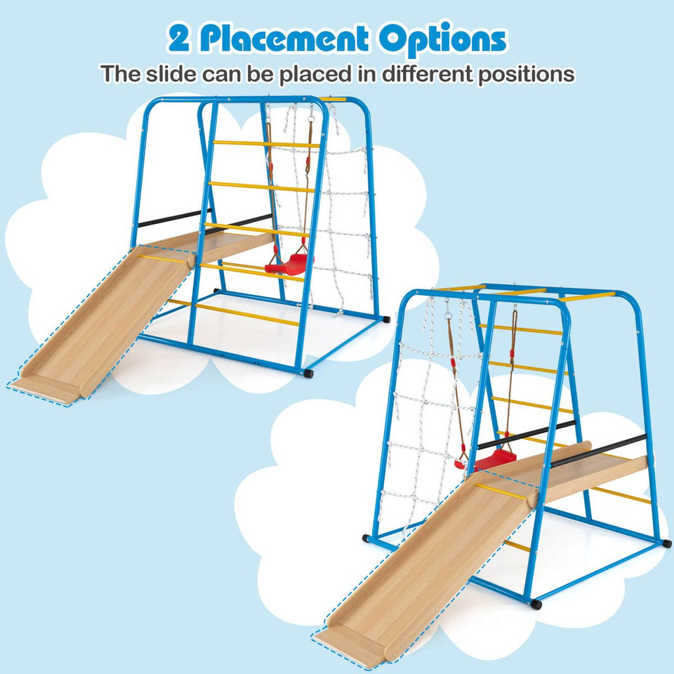 6-in-1 Indoor Jungle Gym with Climbing Rope Wall  product image