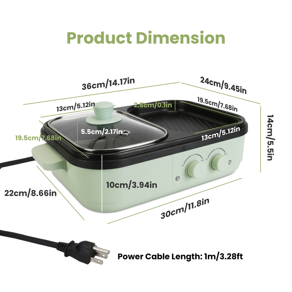 2-in-1 Electric Hot Pot and Grill product image