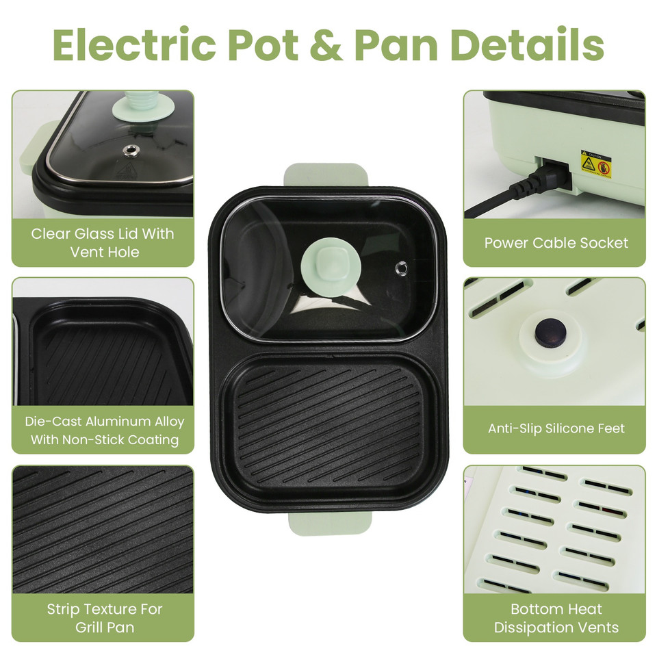 2-in-1 Electric Hot Pot and Grill product image
