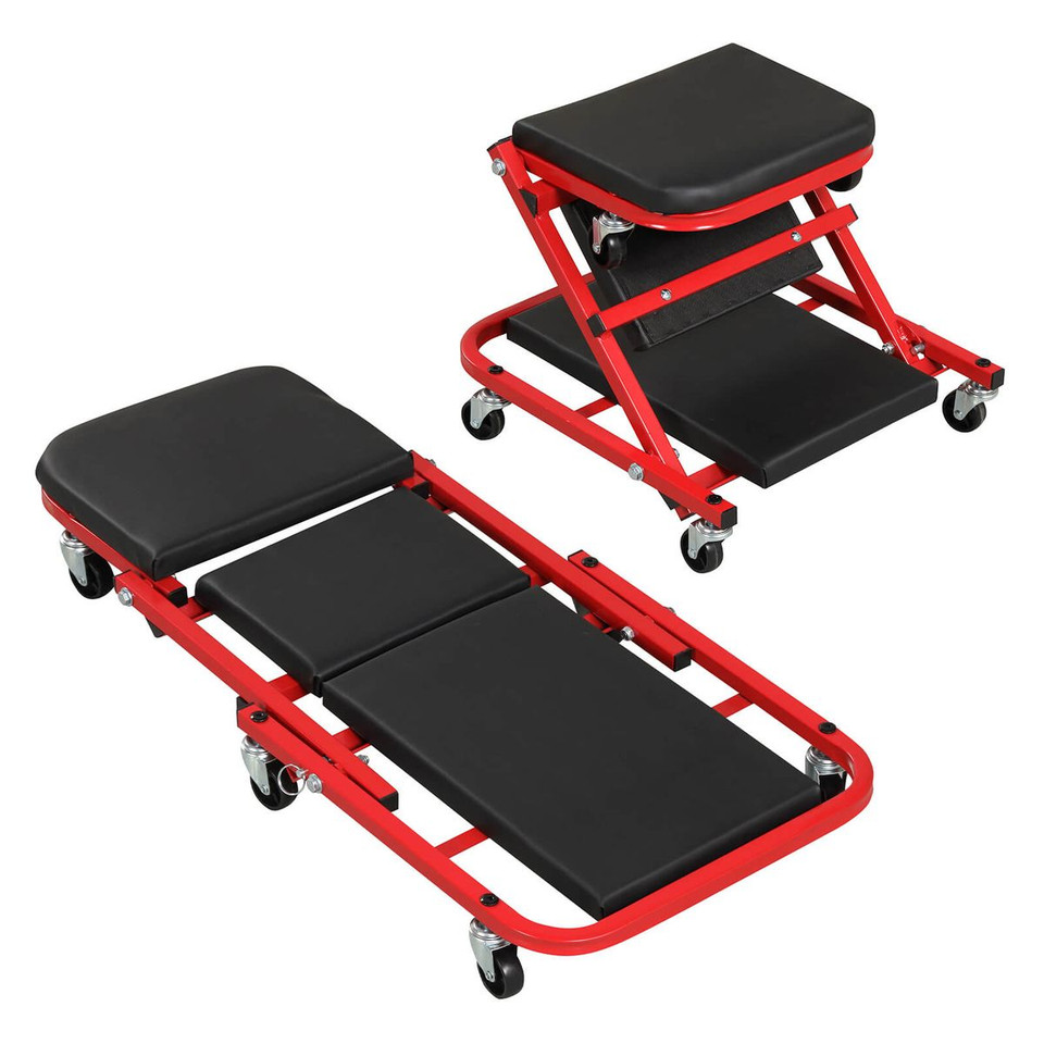  2-in-1 Rolling Creeper Stool product image