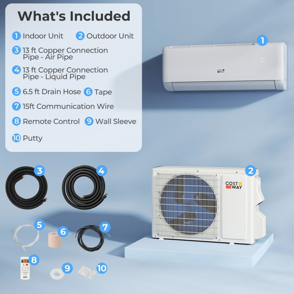 9100BTU Wifi Enabled Mini Split Air Conditioner product image