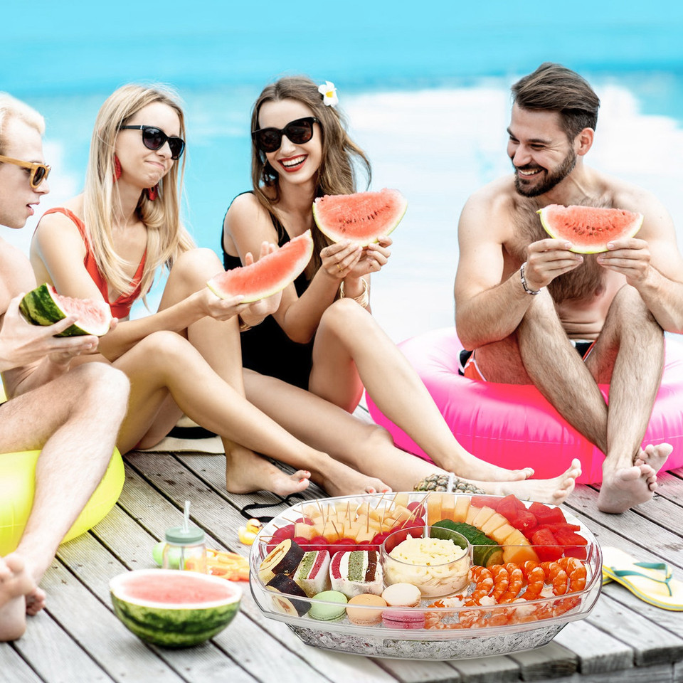 Ice‑Chilled Serving Tray Party Platter with Lid product image